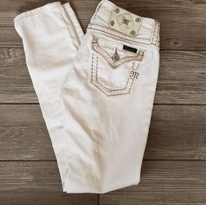 Miss Me white skinny jeans